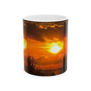 Sunset Serenity Ceramic Mug - 11oz & 15oz | Perfect for Coffee Lovers & Nature Enthusiasts