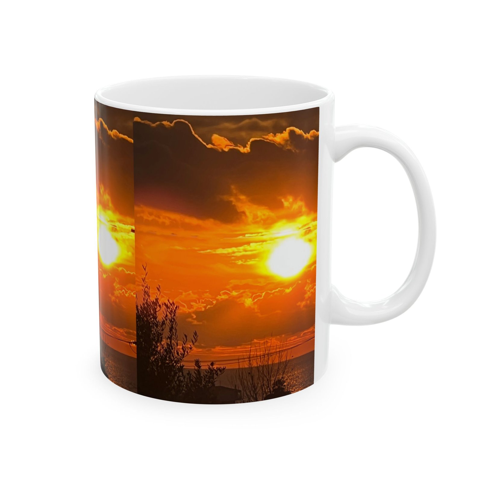 Sunset Serenity Ceramic Mug - 11oz & 15oz | Perfect for Coffee Lovers & Nature Enthusiasts 4 Sunset Serenity Ceramic Mug - 11oz & 15oz | Perfect for Coffee Lovers & Nature Enthusiasts - Image 4