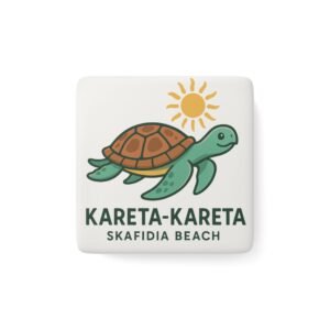 Kareta Kareta Porcelain Magnet - Artful Souvenir for Home Decor