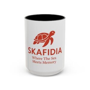 Skafidia Turtle Coffee Mug – "Where The Sea Meets Memory" Ceramic Accent Mug