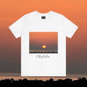 Skafidia Sunset Unisex Jersey Tee - Relaxed Fit Short Sleeve Tee for Casual Wear